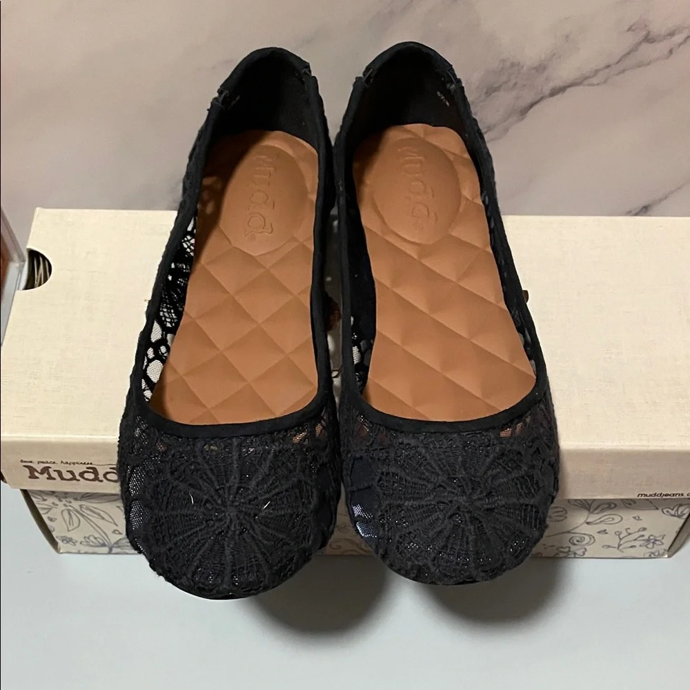 MUDD Navy Blue Lace Ballet Flats Size 6.5 NIB - Picture 10 of 11